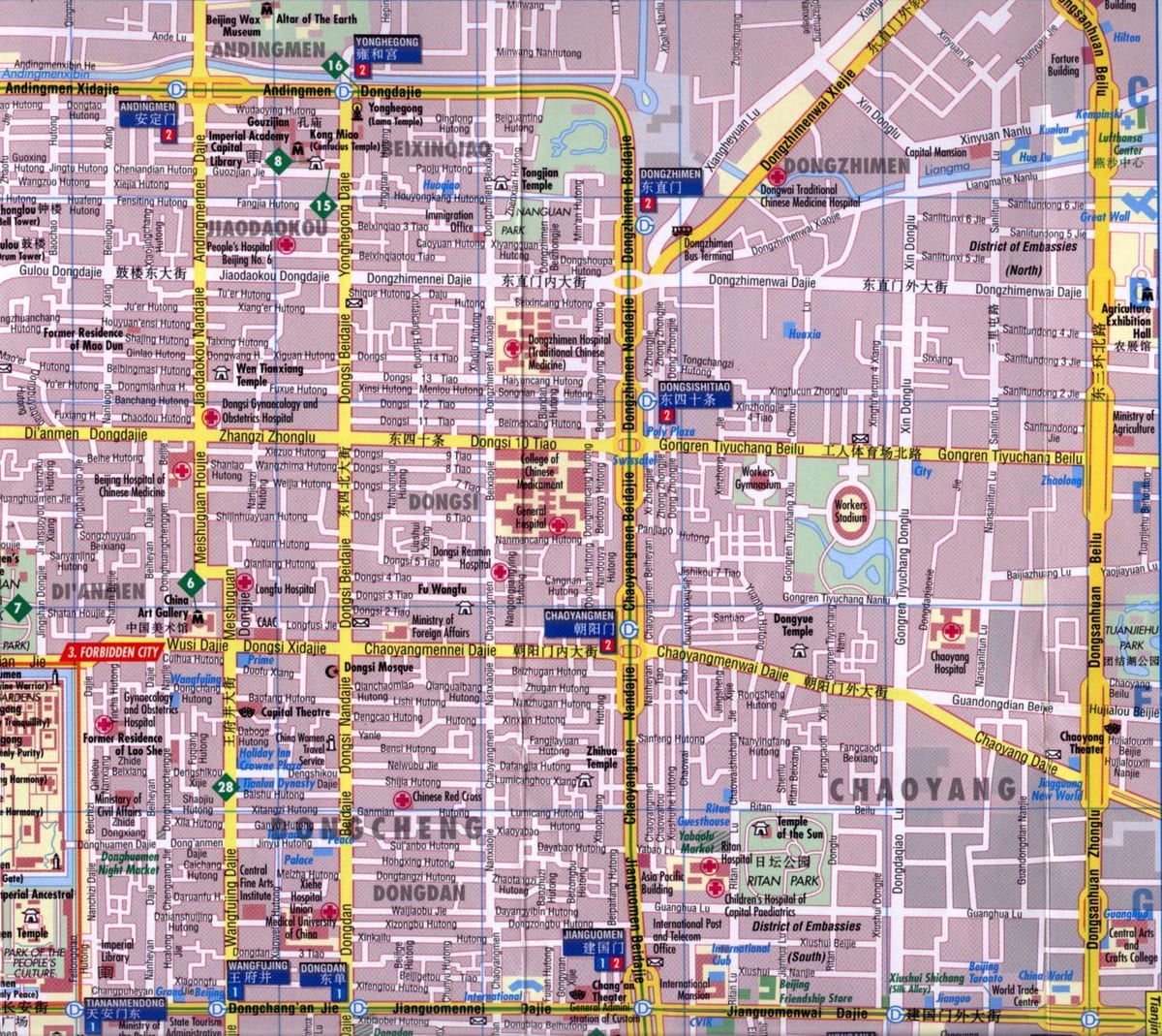 chaoyang district პეკინი რუკა