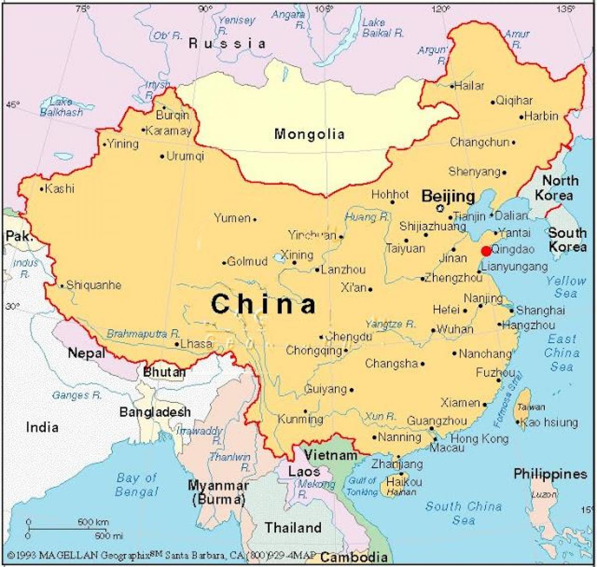 რუკა დედაქალაქში ჩინეთი