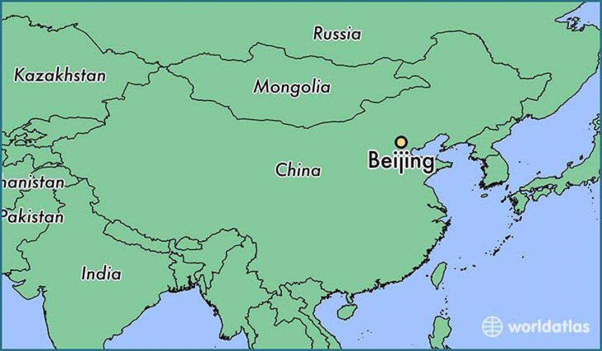 პეკინი ჩინეთი მსოფლიო რუკა