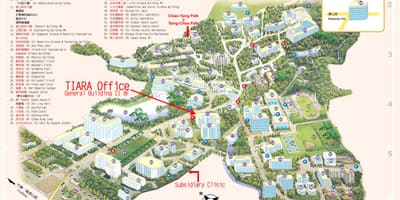 Tsinghua უნივერსიტეტის კამპუსში რუკა